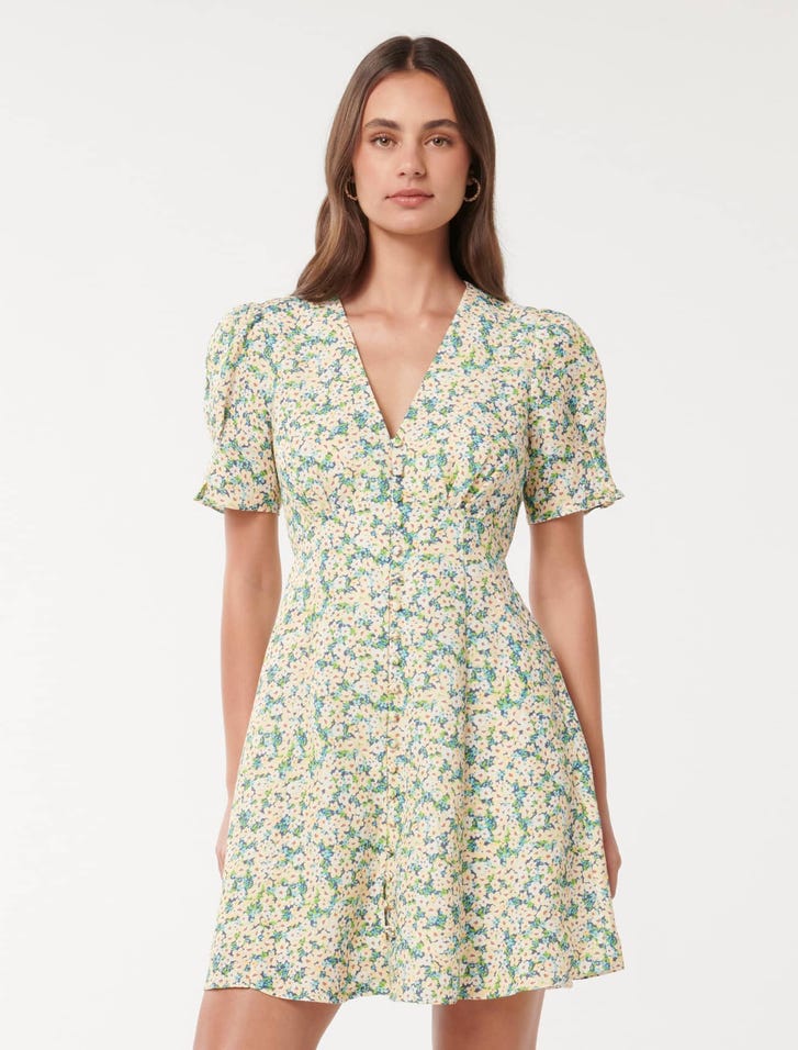 60s Floral Mini Dress