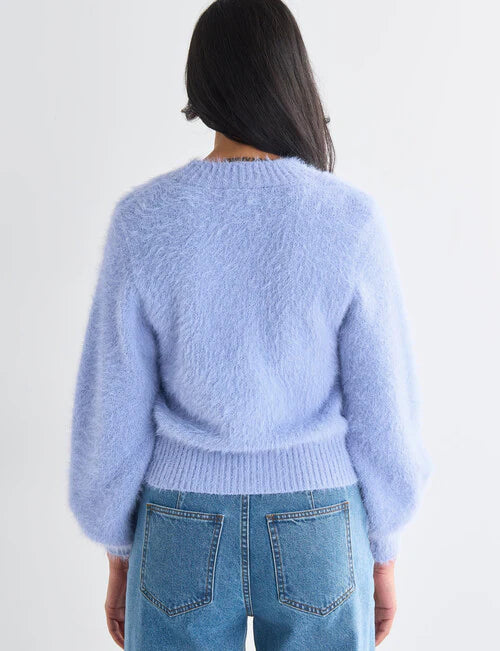 Fluffy Crew Neck Sweater
